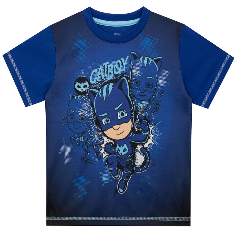 PJMASKS بي جي ماسكس بيجاما قصيرة للأولاد من كات بوي باللون الأزرق مقاس 10 - Image 2